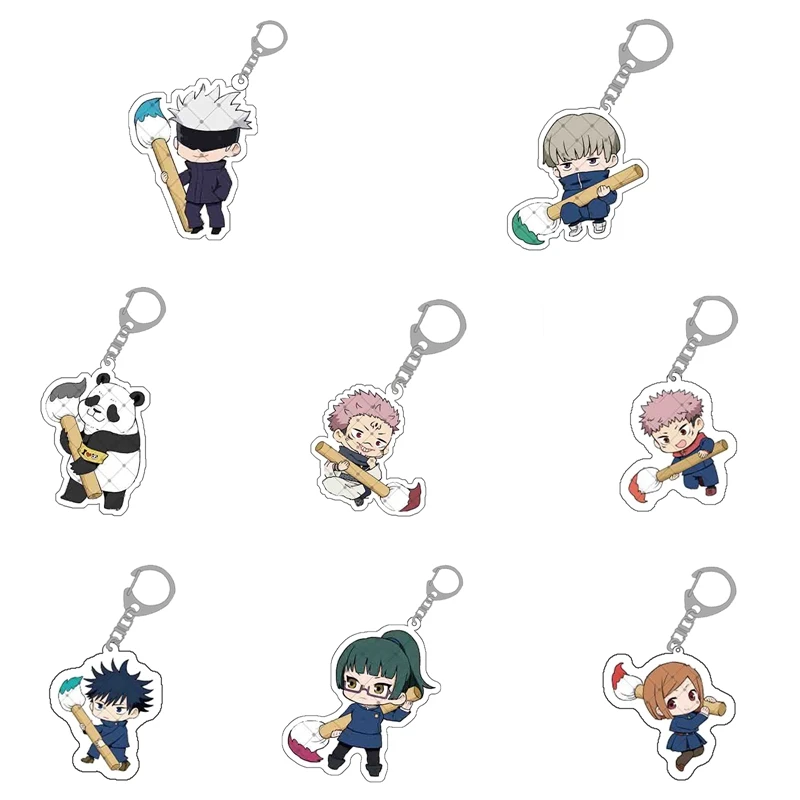 

Брелок для ключей с HD-печатью из аниме «джутсу», акриловый кулон для косплея, милая забавная мультяшная игрушка, редкий подарок