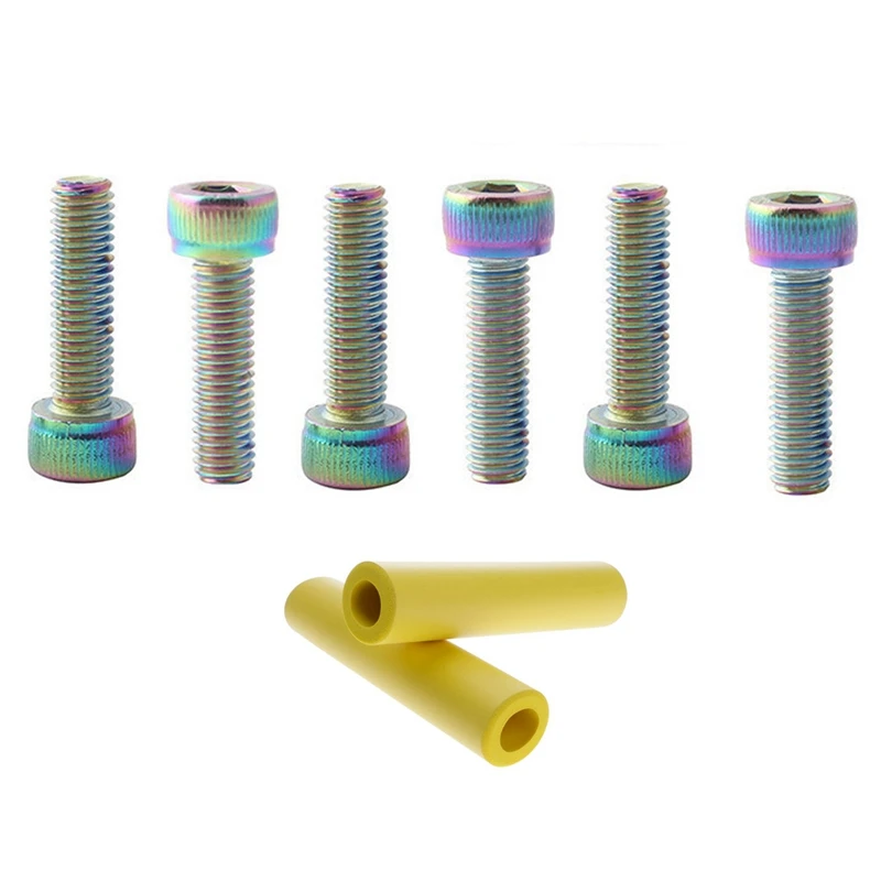 

Bicycle Handlebar Gear Grip with 6Pcs Bike Stem Bolts M5X18mm Stainless Steel Handlebar Stem Screw