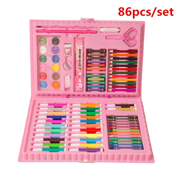 

86/150pcs Watercolor Pens Painting Colors Pencils Drawing Tool Set pastel Crayons Art Supplies Stationery For Boys Girls Gift