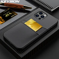 keysion pu leather wallet case for iphone 13 pro 12 pro max with card pocket phone back cover for iphone 13 mini 11 pro xs max