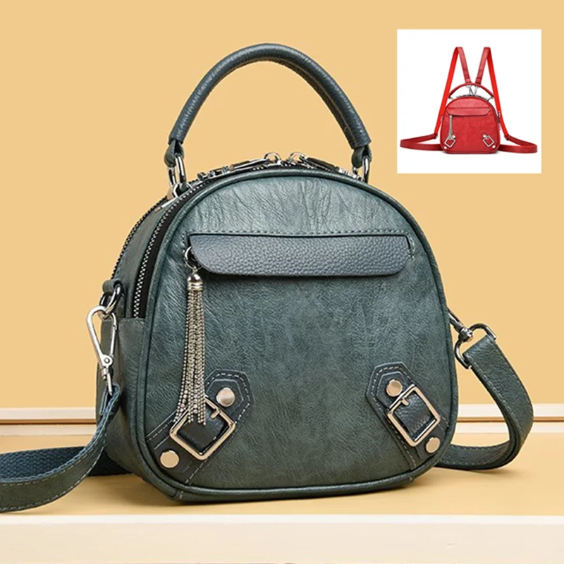 

Designer Luxury Multifunction Women backpack High Quality Women Leather Tassel Handbag women bag Fashion Small Ladies travel Bag