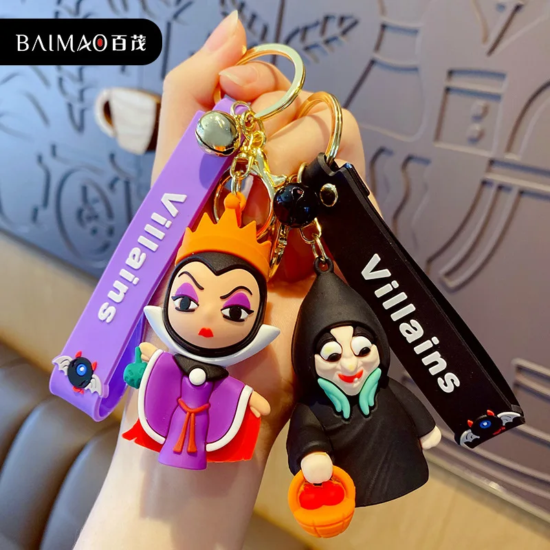 Cartoon Disney Funny Vicious Queen Keychain Trend Fashion Car Key Pendant The Mad Hatter Cute Bag Small Ornament Christmas Gifts | Игрушки и