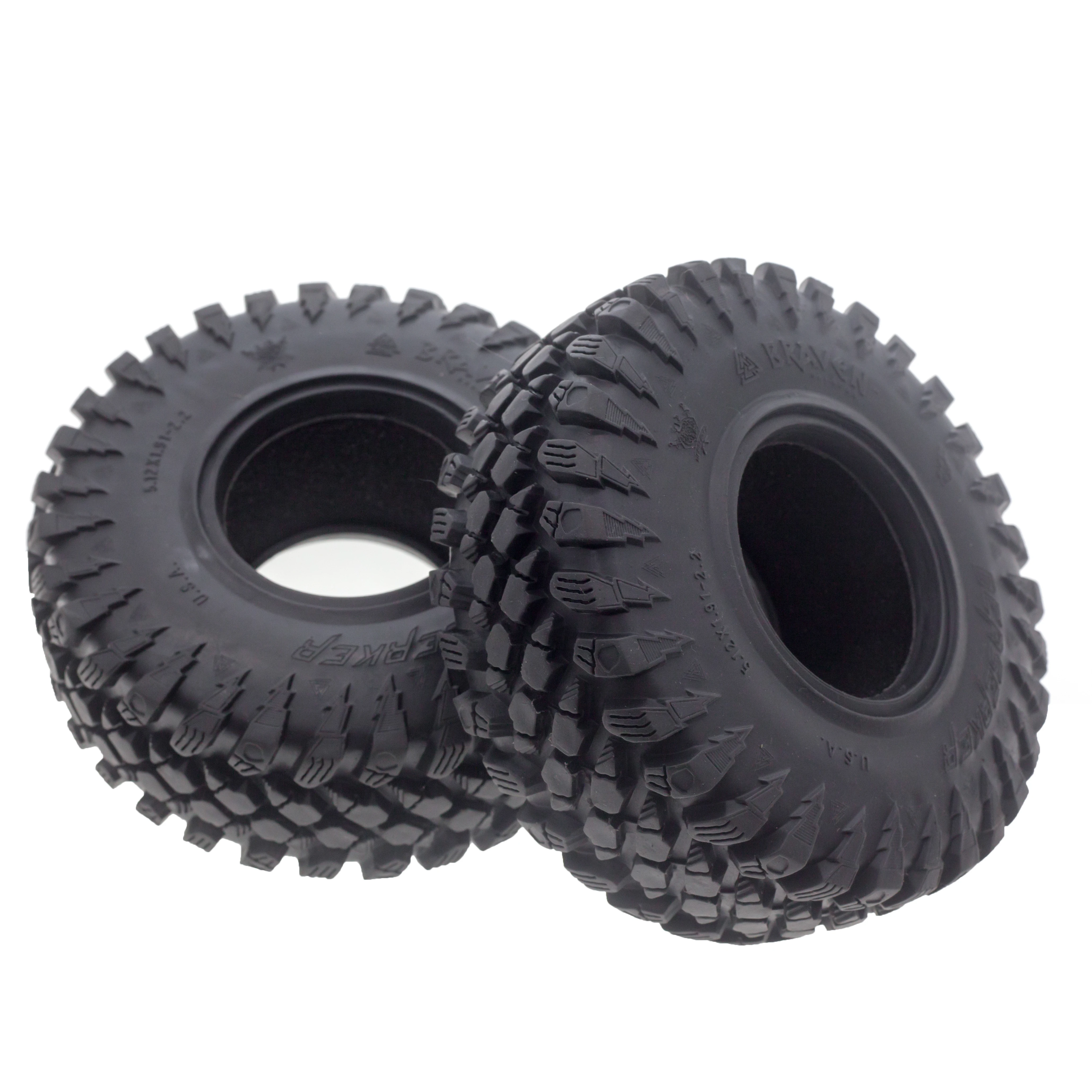 LYRC-neum&aacute;ticos de goma 2,2 para coche teledirigido, 4 piezas, 128x49MM, 1:10, Axial SCX10 II 90046 AXI03007 Traxxas TRX4 ARRMA, Env&iacute;o Gratis-4