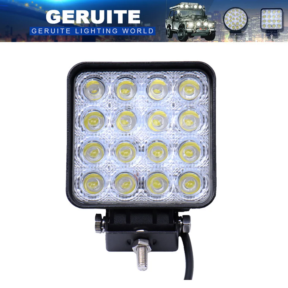 Светодиодный прожектор GERUITE 2/4/10 шт. 48 Вт квадратный автомобильный светильник для