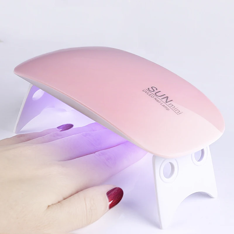 

Nail Drying Lamp SUN Mini Pink White 6W 6 LED With USB Line For Gel Varnish P1olishing And Drying Professional Nail Manicure