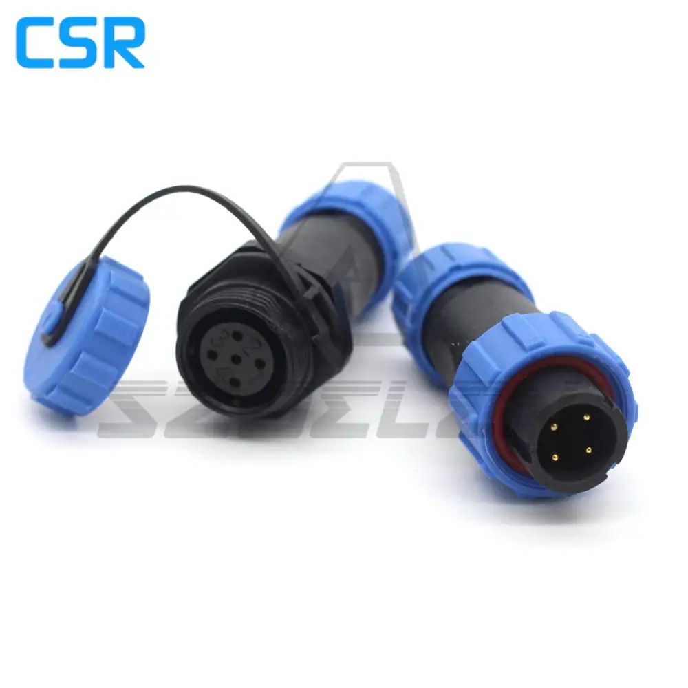 SP13 водонепроницаемый 4-контактный разъем для проводов круглые разъемы плоские