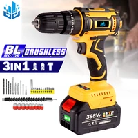 18v brushless electric drill 50nm cordless screwdriver lithium ion battery mini electric power screwdriver 253 torque settings