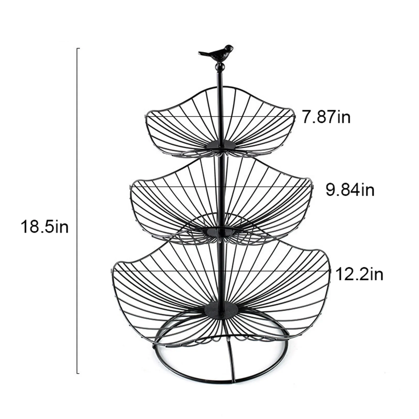 

TOSISZ Nordic Style Fruit Tray Living Room Household Three Layer Fruit Tray Modern Simple Exquisite Multi-Layer Fruit Basket