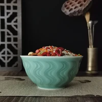 qing yun ge chinese cereal bowl porcelain rice bowl for salad 4 25 inch celadons 8 5 fl oz microwave and dishwasher safe