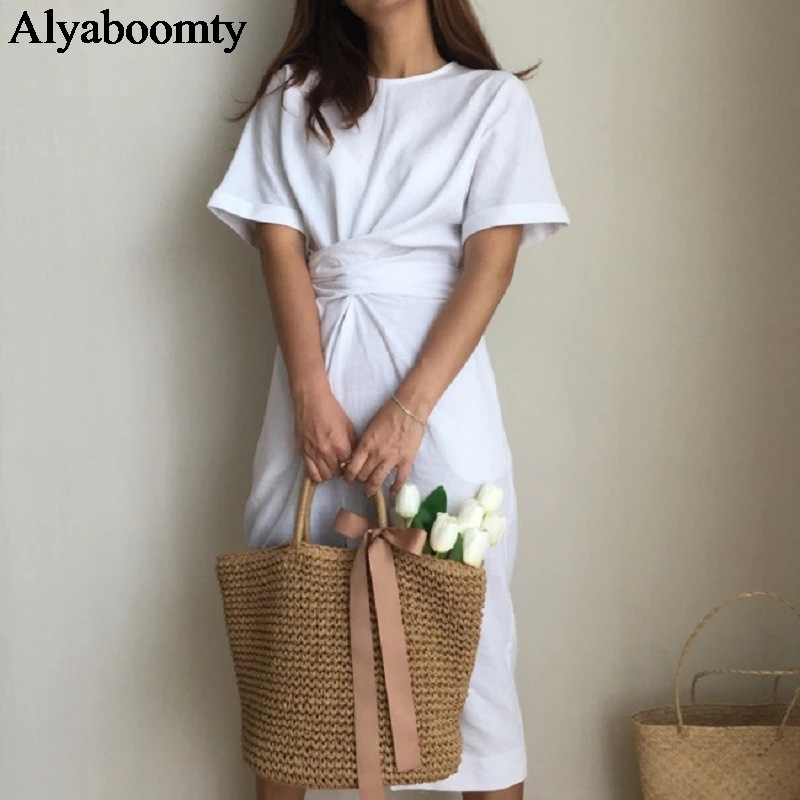 Модное женское миди платье на лето нежное и женственное хлопково льняное