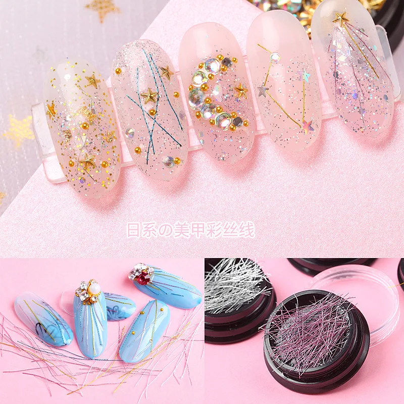 Декоративные материалы для маникюра шелковая нить аксессуары ногтей сделай сам