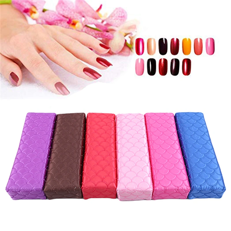 

New Nail Art Cushion Nail Pillow Salon Buffer Holder Fashion Handmade Soft Satin Carpet Armrest Nail Art Accessories Hot Sale