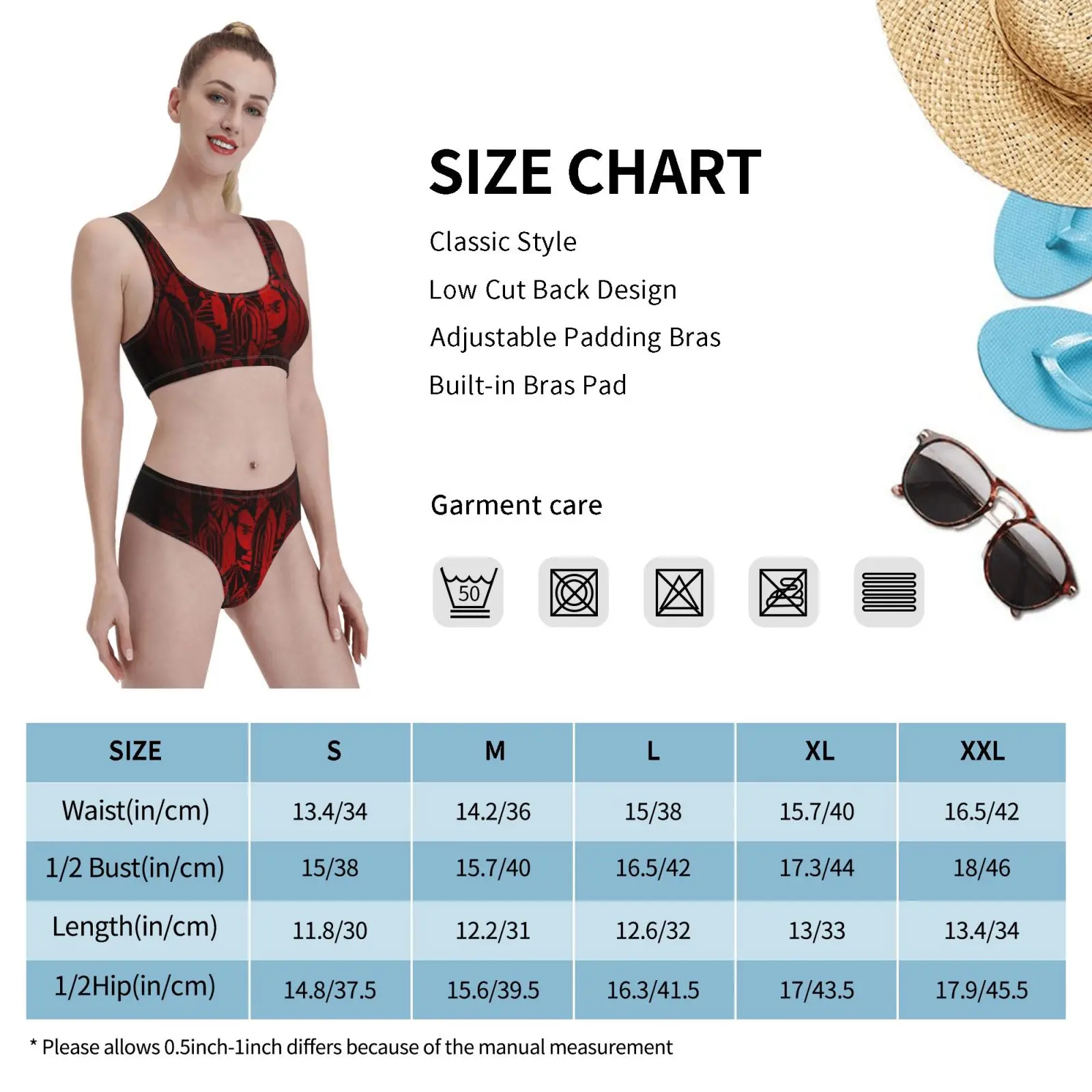 

The Ruins-Red Vignette Swimsuit one piece Bikini Padded Belxbel Ruins Castle Goth Gothic Dark Night Black Red