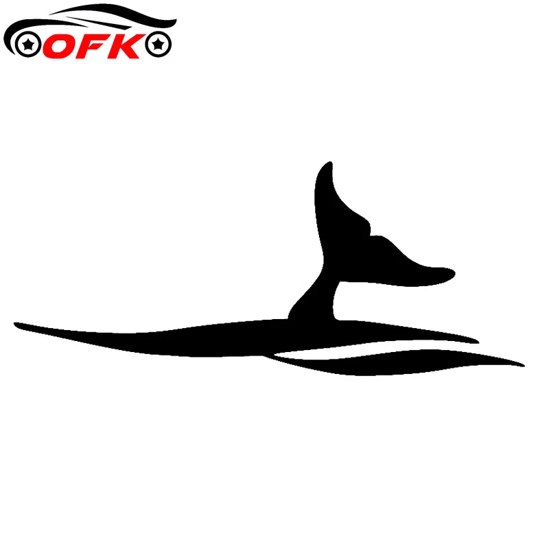 

Креативные Стикеры для стайлинга автомобиля OFK с изображением Кита-хвоста, украшение, черный/серебристый, 16,6 см * 6,9 см