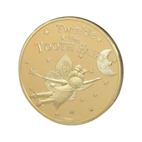 gold silver plated twinkle tooth fairy coin collection souvenir challenge children baby teeth growth gifts