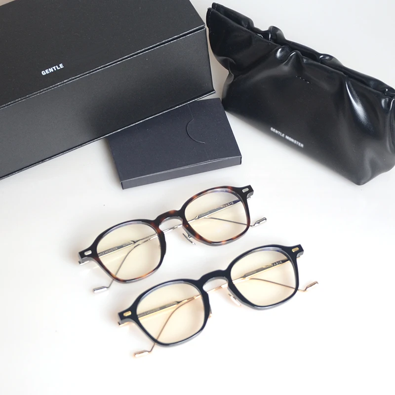 

2021 New Fashion GM brand Aetate titanium Optics glasses frame women men GENTLE TABIE Reading Prescription Eyeglasses Frames