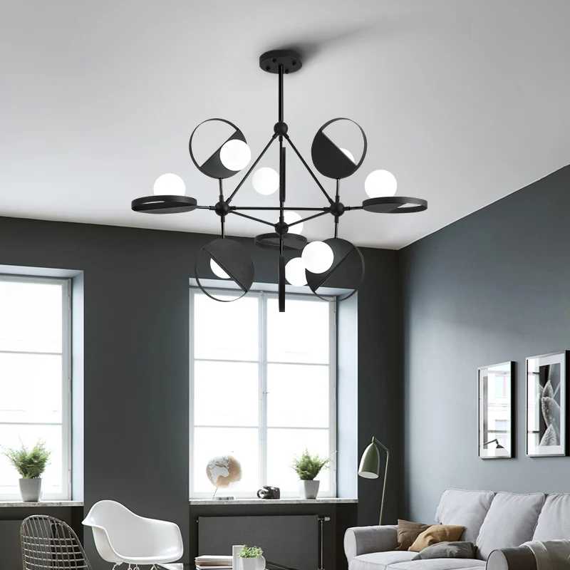 Светодиодная люстра Magic bean современная простая линия креативная личность для