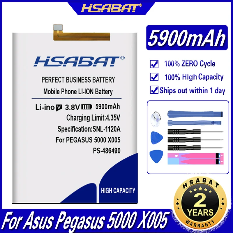 Аккумулятор HSABAT PS 486490 5900 мАч для Asus Pegasus 5000 X005|Аккумуляторы мобильных телефонов| |