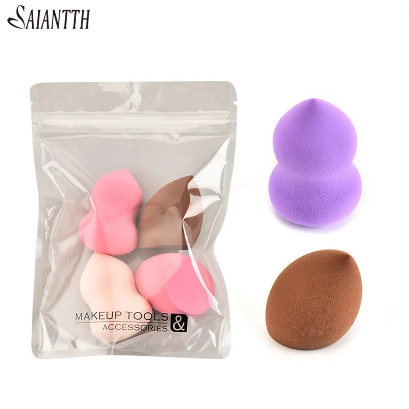 

Спонж SAIANTTH 4 шт./лот для снятия загрязнений на лице, набор спонжей в виде тыквы, капли воды, яйца для макияжа, инструменты для красоты, мягкая п...