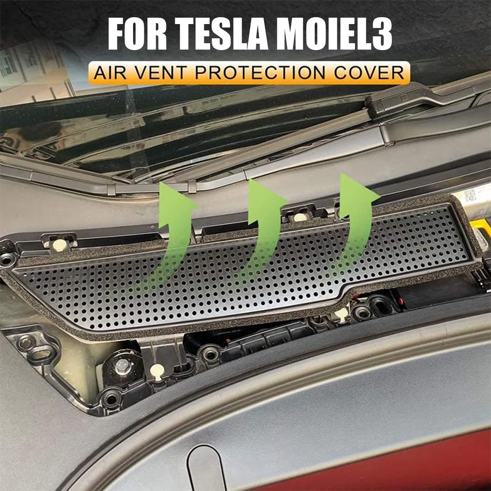 

Car Air Inlet Cover With Filter For Tesla Model 3 ABS Anti-Clogging Intake Vent Protective Cover Auto Air Filter Car Accessories