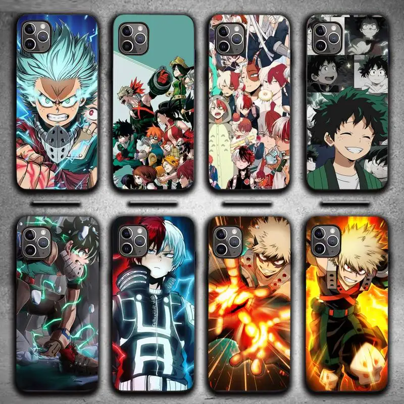 

My hero academia Midoriya Izuku Phone Case for iPhone 13 11 12 Pro X XS XR Samsung A S 10 20 30 51 Plus pro Max mobile bags