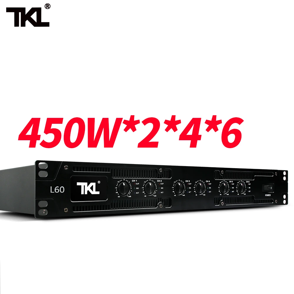 TKL 2*450 Вт 2 канальный Профессиональный усилитель мощности DJ для дома KTV 1U сабвуфер