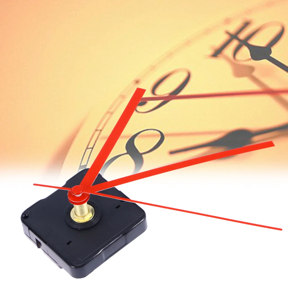 

Silent Clock Movement Kits for DIY Clock Replacement (Red Straight Clock Hand)