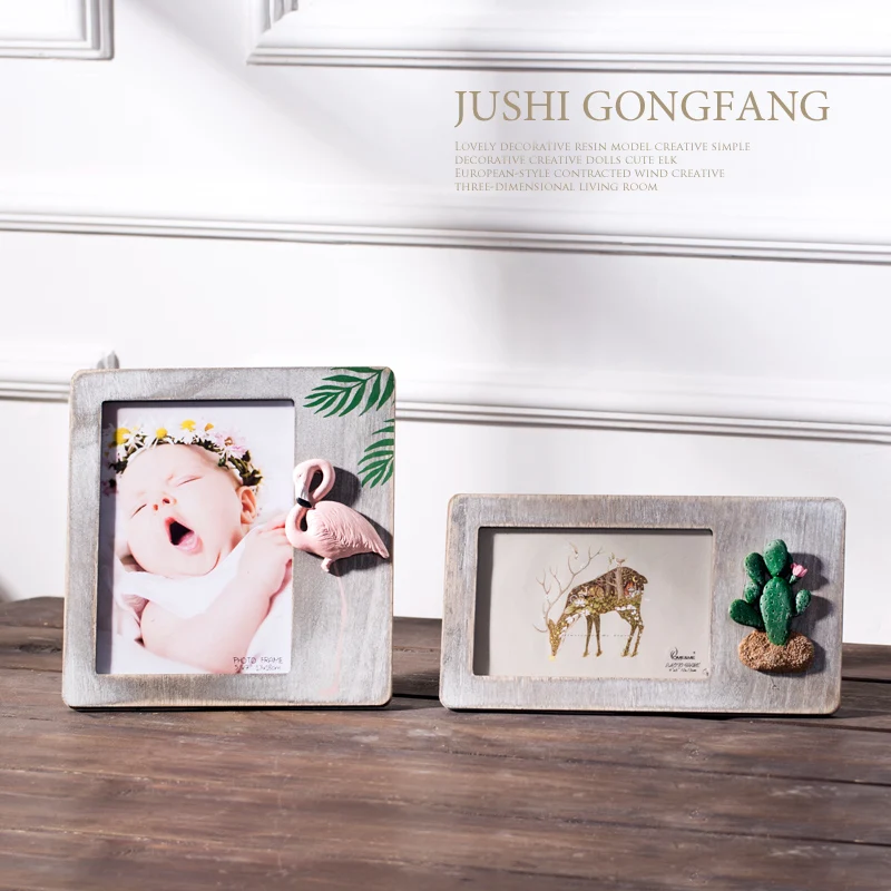 

Minimalist Wooden Photo Frame Rectangle Bedroom Old Picture Frame Personalized Ornaments Marco Fotos Madera Desktop Decor ED50XK