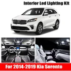 9 шт. белая лампа светодиодный автомобильный светильник Интерьер комплект для 2014-2019 Kia Sorento карта купольный багажник перчаточный ящик лампа