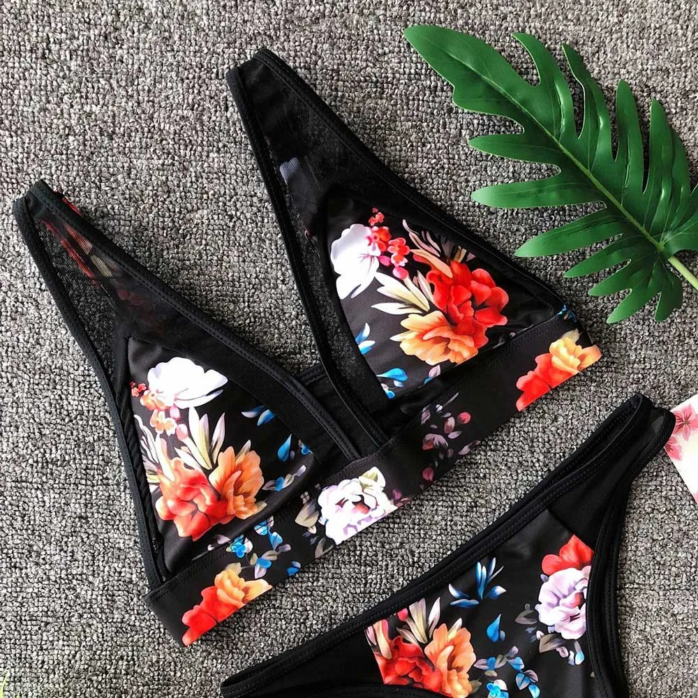 

Simple Solid Sexy Women Print Fashion Push-Up Padded Bra Beach Bikini Set Swimsuit Swimwear Strapless Padded Bathing