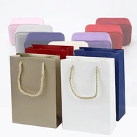 jewelry gift handbags storage paper bags with handles for business party wedding festival gifts packing bulk wholesale 2021 new