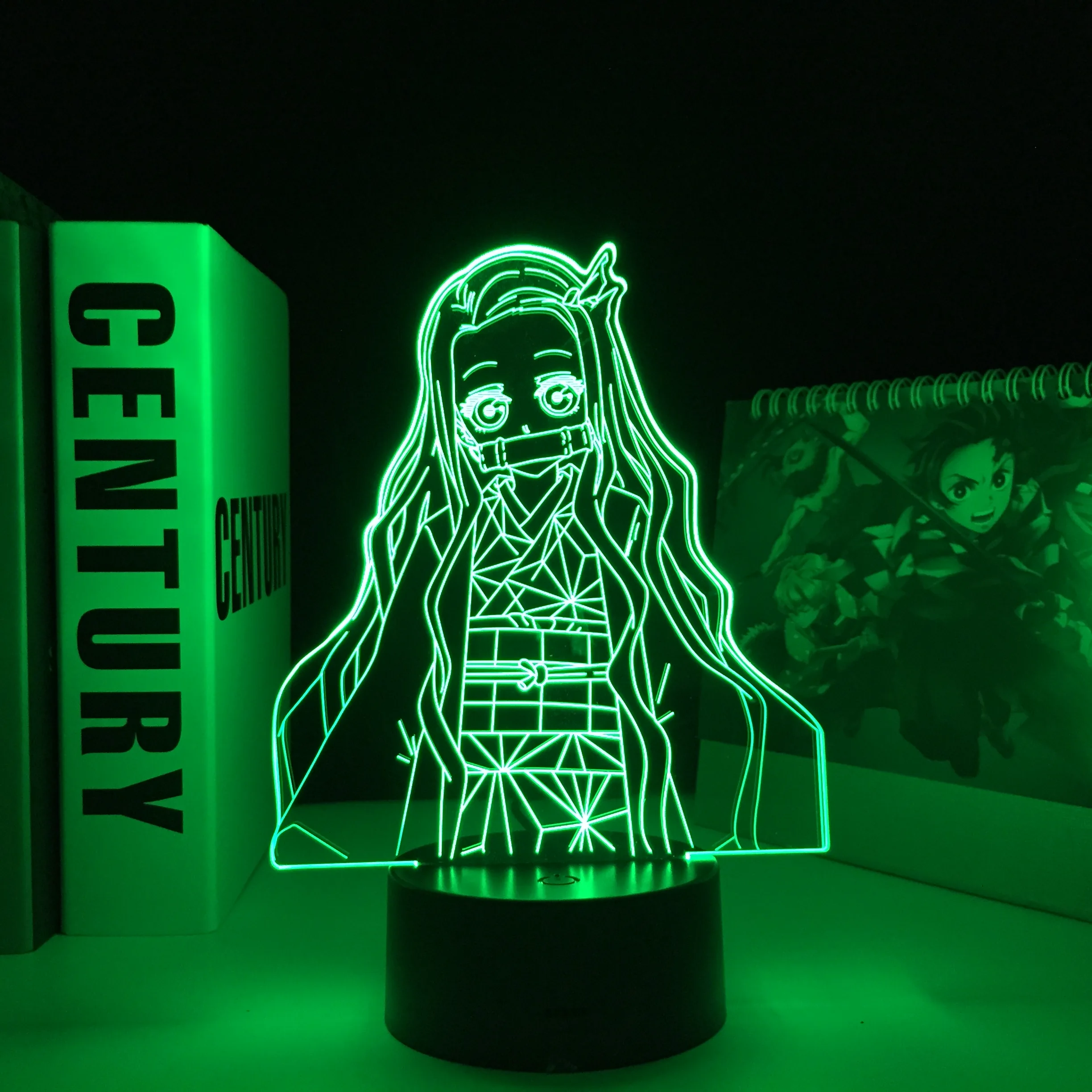 

Nezuko Anime Demon Slayer LED Light for Child Bedroom Decor Night Light Room Desk Acrylic 3D Lamp Kimetsu No Yaiba Birthday Gift