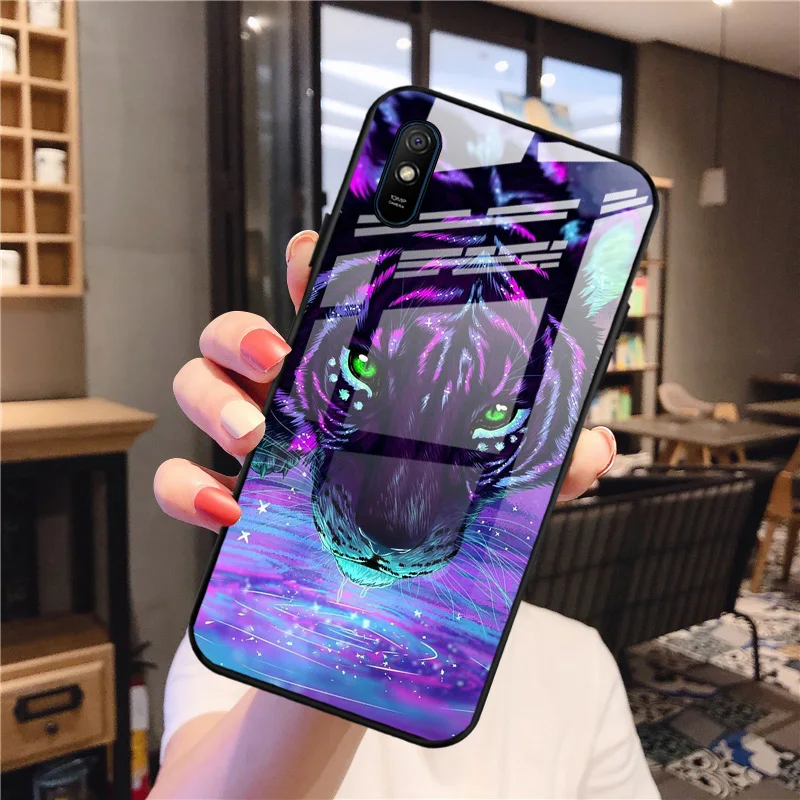 Tempered Glass Case For Xiaomi Redmi Note 11 Case Redmi 10 9C 9A Redmi Note 10 Pro 8 9 7 Pro 10S 9S 8T 7S Hard Funda Shockproof