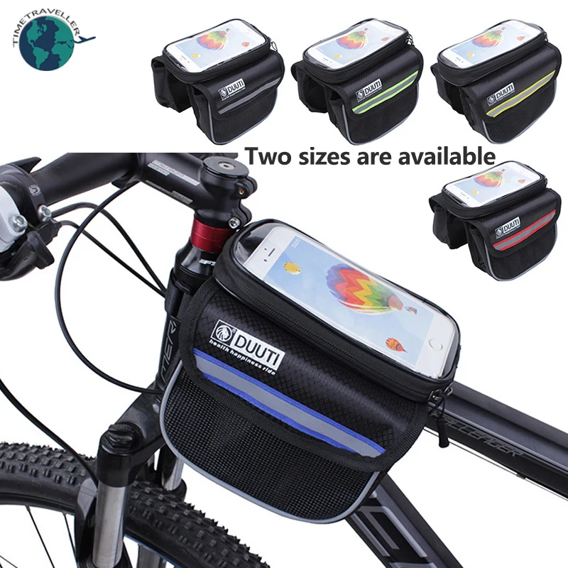 

Cycling Mountain Road Bike Bag Bicycle Frame Tube Panniers Waterproof Touchscreen Phone Case Reflective High Capacity Bag
