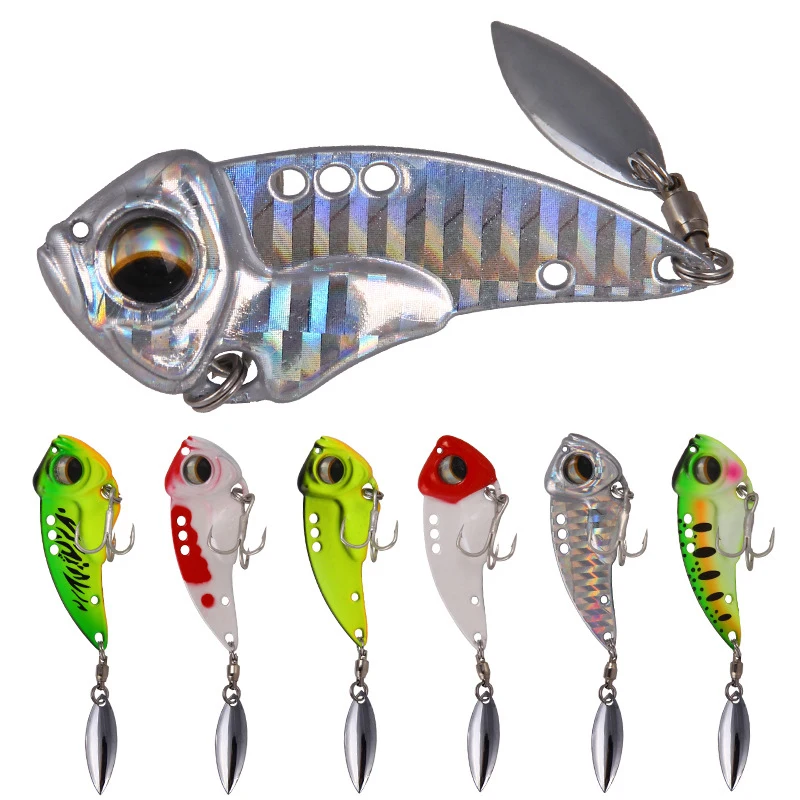 1 шт. металлическая приманка с лезвием ВИБ приманки тонущий воблер рыболовная