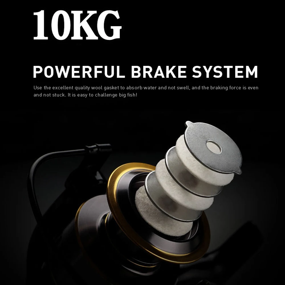 Fishing Reel 10kg High Speed Metal Spool Spinning Reel Saltwater Carp Sea Fishing Send Line Wheel Freshwater Ice Tackle Tool