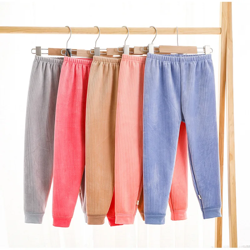 

Winter Warm Pants Hight Waist Leggings Children Solid Color Legging Comfortable Keep Warm Stretchy Legging Kids Leggings Velvet