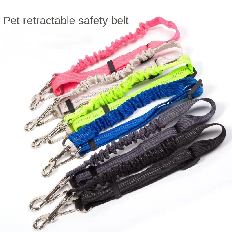 

Pet car supplies elastic buffer seat belt dog car seat belt car with reflective traction rope dog collar accessories