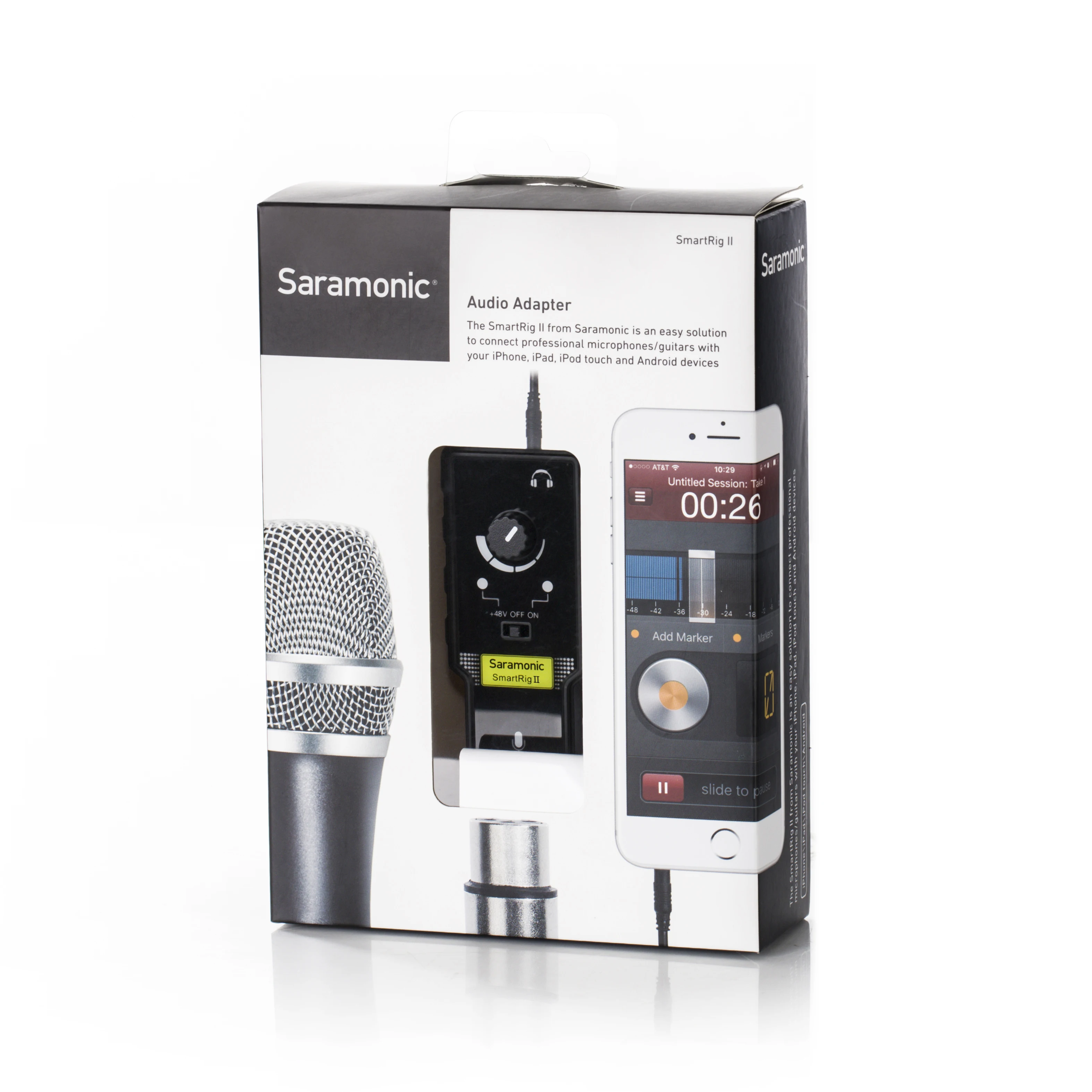Универсальный микрофон Saramonic SmartRig II совместимый со смартфонами интерфейсный