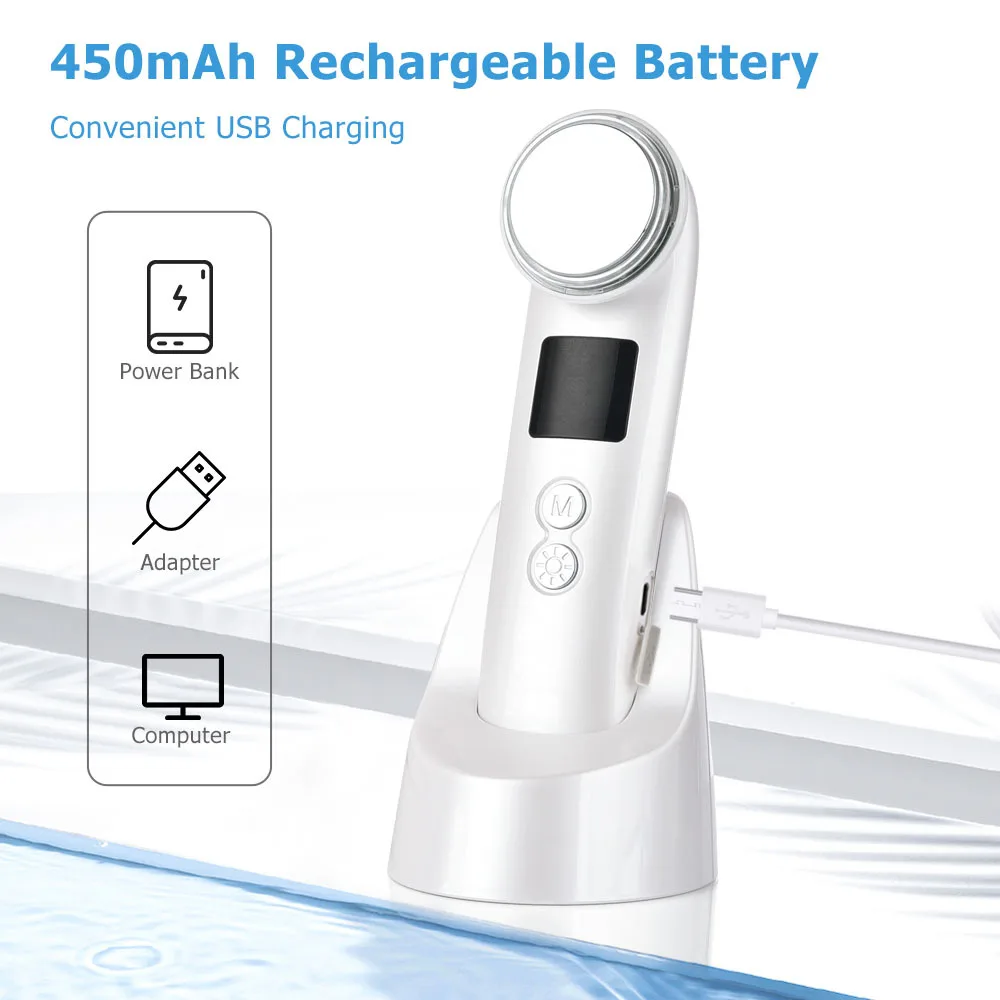 Goedkoop Ultrasone Introductie Instrument Drie-Kleur Licht Warm Cleaning Schoonheid Instrument Rimpel Verwijderen Huidverzorging Gezicht Massager