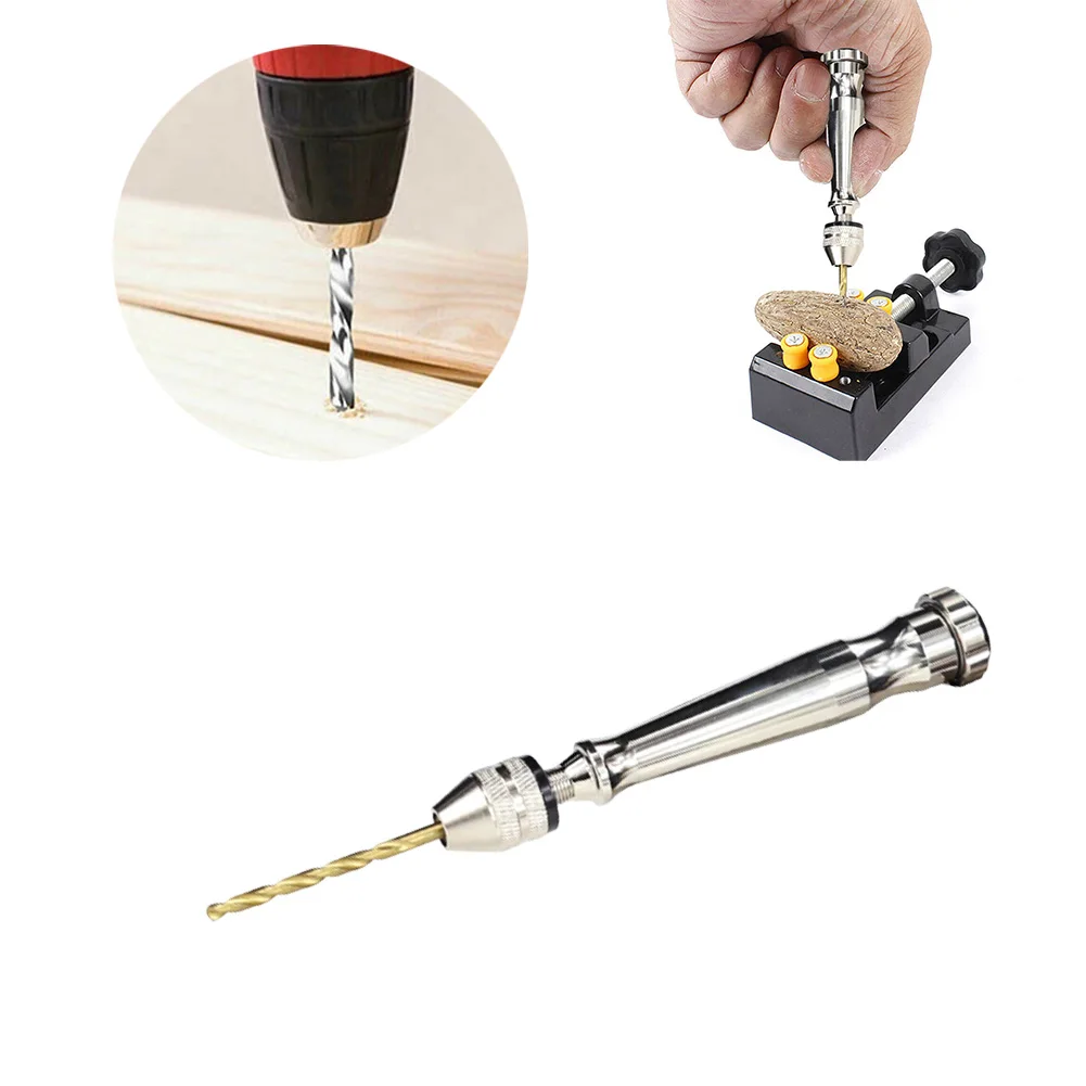 

Micro Hand Drill Keyless Chuck Portable Replacement 0.3-3.5mm Drill Bit