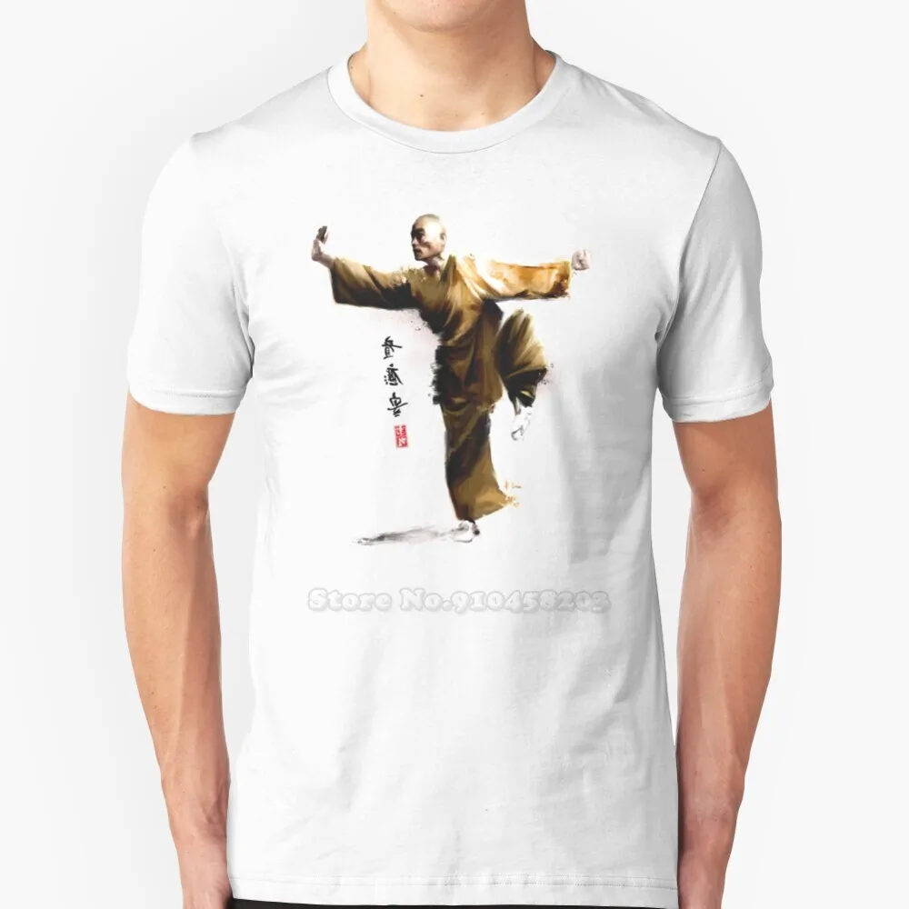 Футболка с коротким рукавом Shaolin Kung Fu футболка в стиле Харадзюку хип-хоп топы