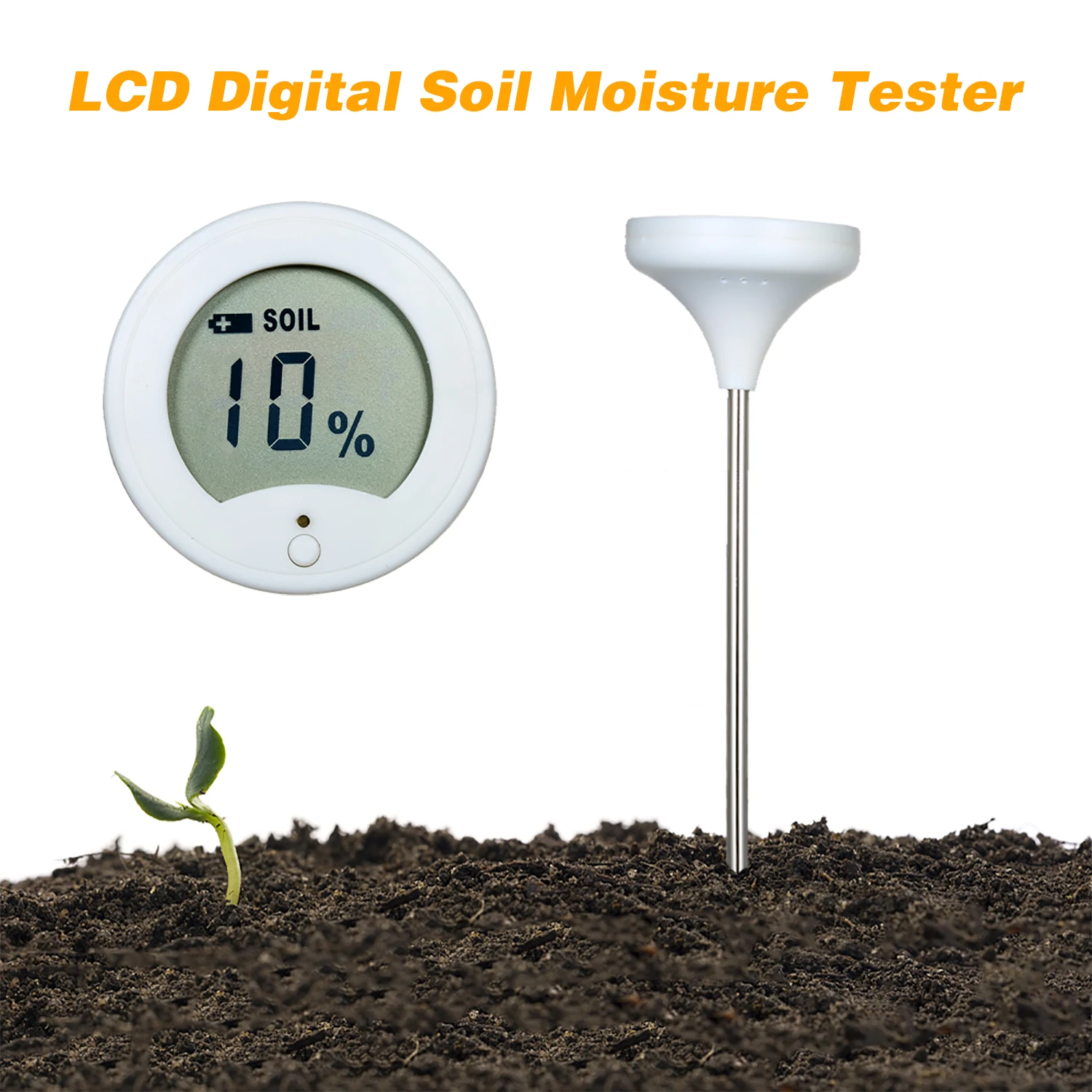 

Soil Moisture Tester Humidimetre Meter Detector Garden Plant Flower Testing Tool with 5-inch Probe Portable Soil Hygrometer
