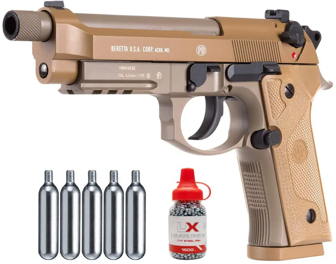 

P320 Sig Sauer M17 ASP Air Gun Pistol .177 Cal Coyote TAN with 500 Match Lead Pellets Bundle Airsoft Gun Wall Sign