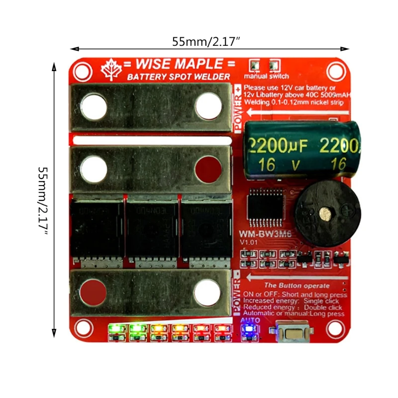 

DIY Portable 12V Battery Energy Storage Spot Welding Machine PCB Circuit Board