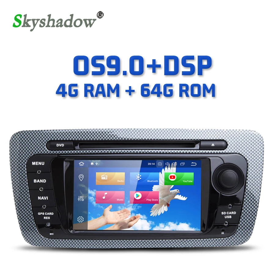 Автомобильный DVD плеер с восьмиядерным процессором Android 9 0 4 Гб ОЗУ 64 ПЗУ GPS картой