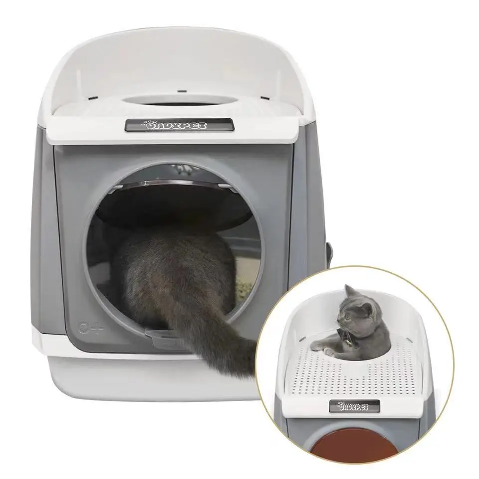 

New Free Cabin Cat Litter Basin Double Door Fully Enclosed Cat Toilet Splash Proof Folding Washable Pet Toilet Supplies