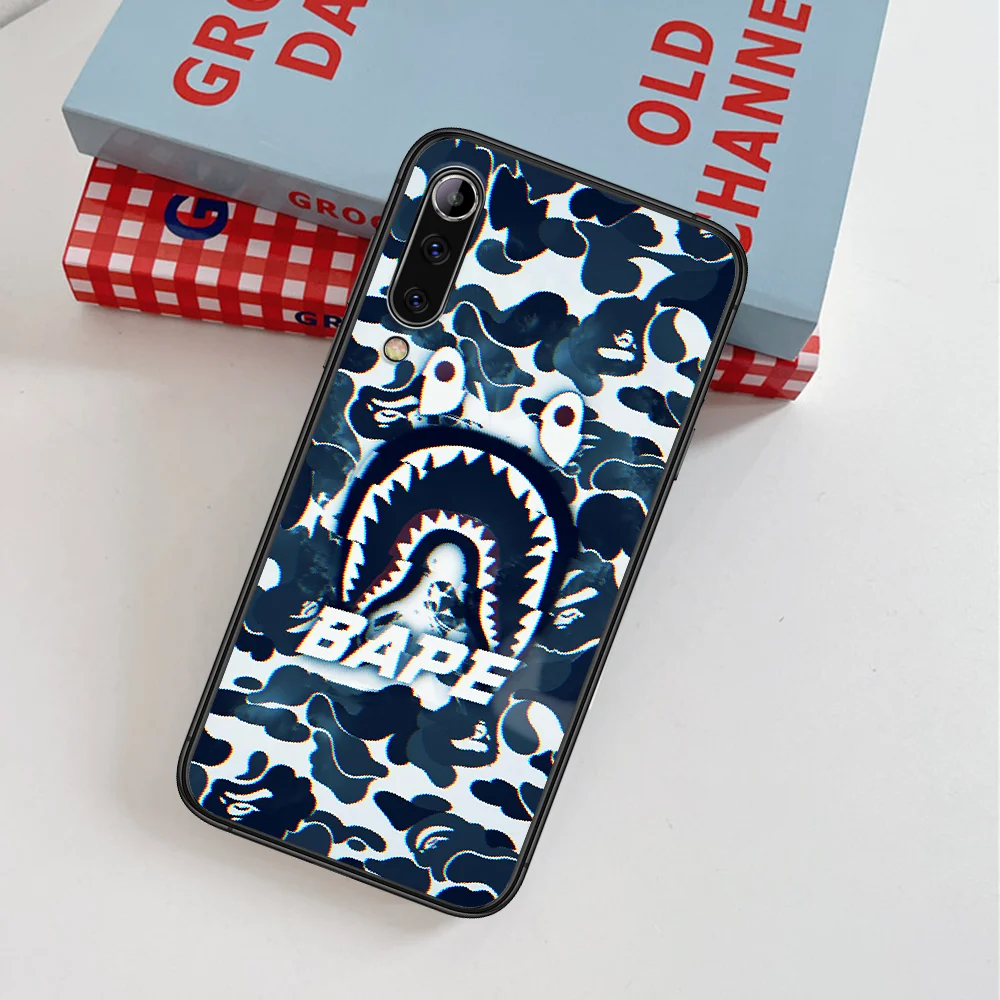 

Bape Fashion Trend Brand Shark Phone Case For Xiaomi Mi Note 10 A3 9 MAX 3 A2 8 9 Lite Pro Ultra black Prime 3D Shell Trend