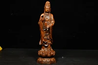 10 china lucky seikos boxwood clean bottle guanyin bodhisattva statue standing buddha avalokitesvara enshrine the buddha