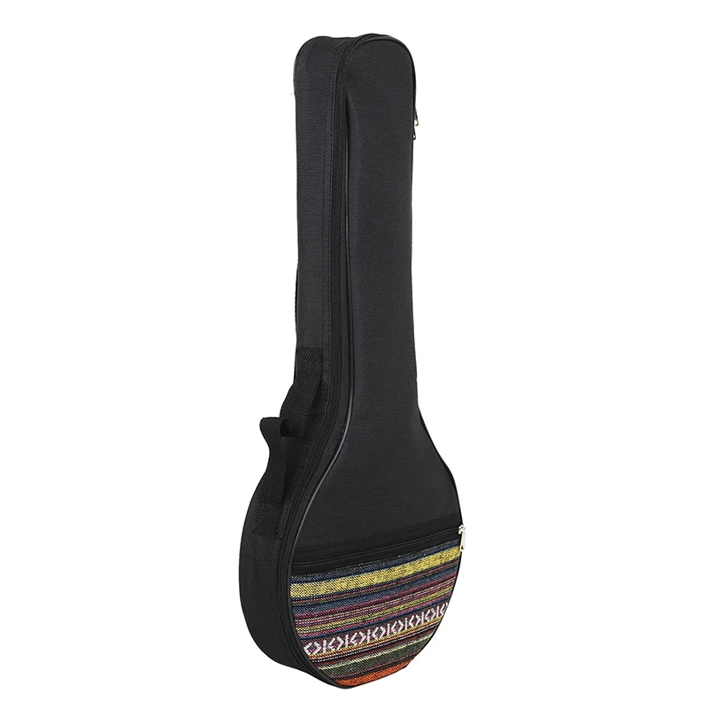 

4-Strings Banjo Bag Concert Ethnic Style Add Cotton Banjo Ukulele Bag Backpack